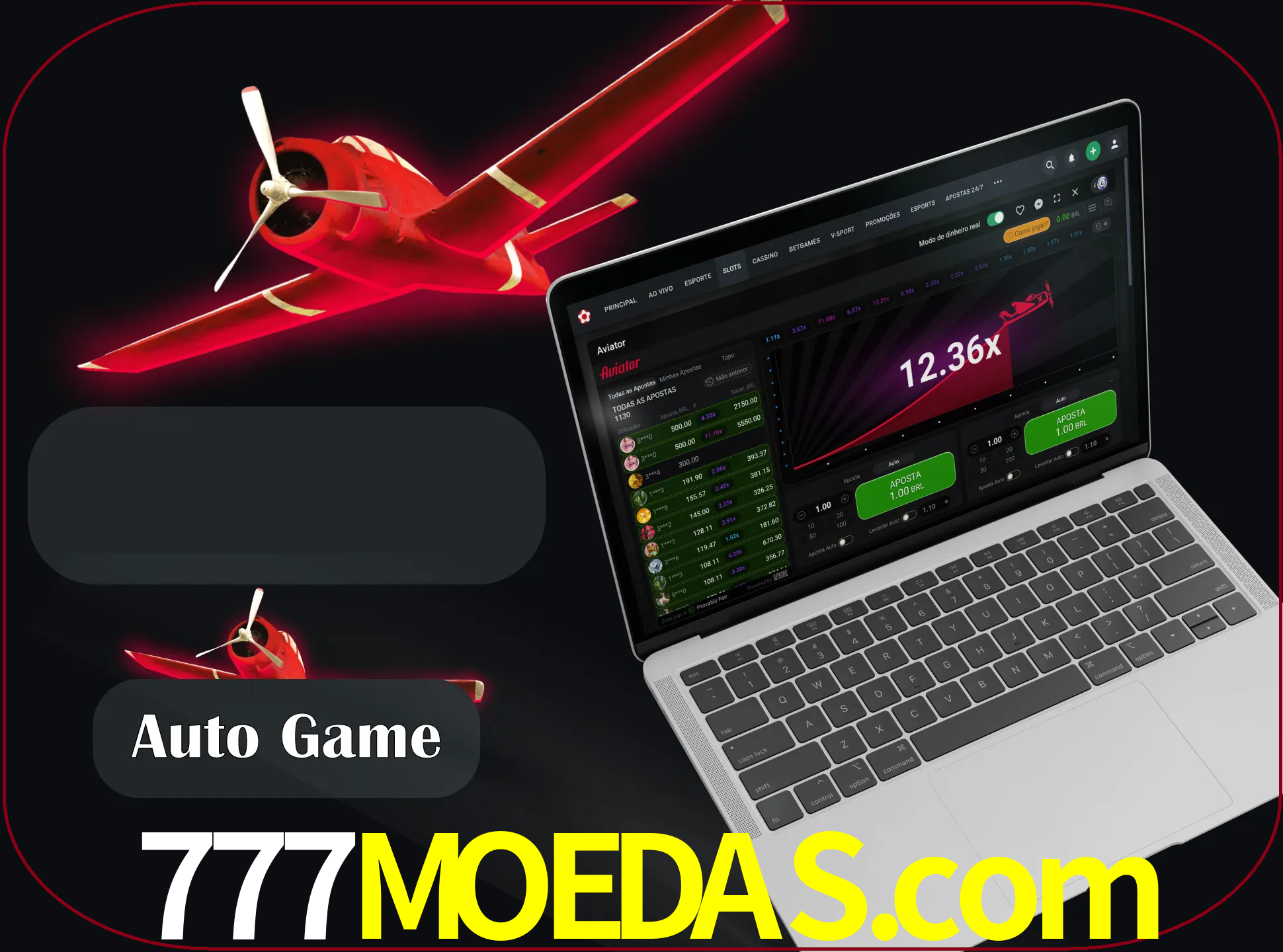 No modo automático, os jogos apostam e sacam seu dinheiro automaticamente.