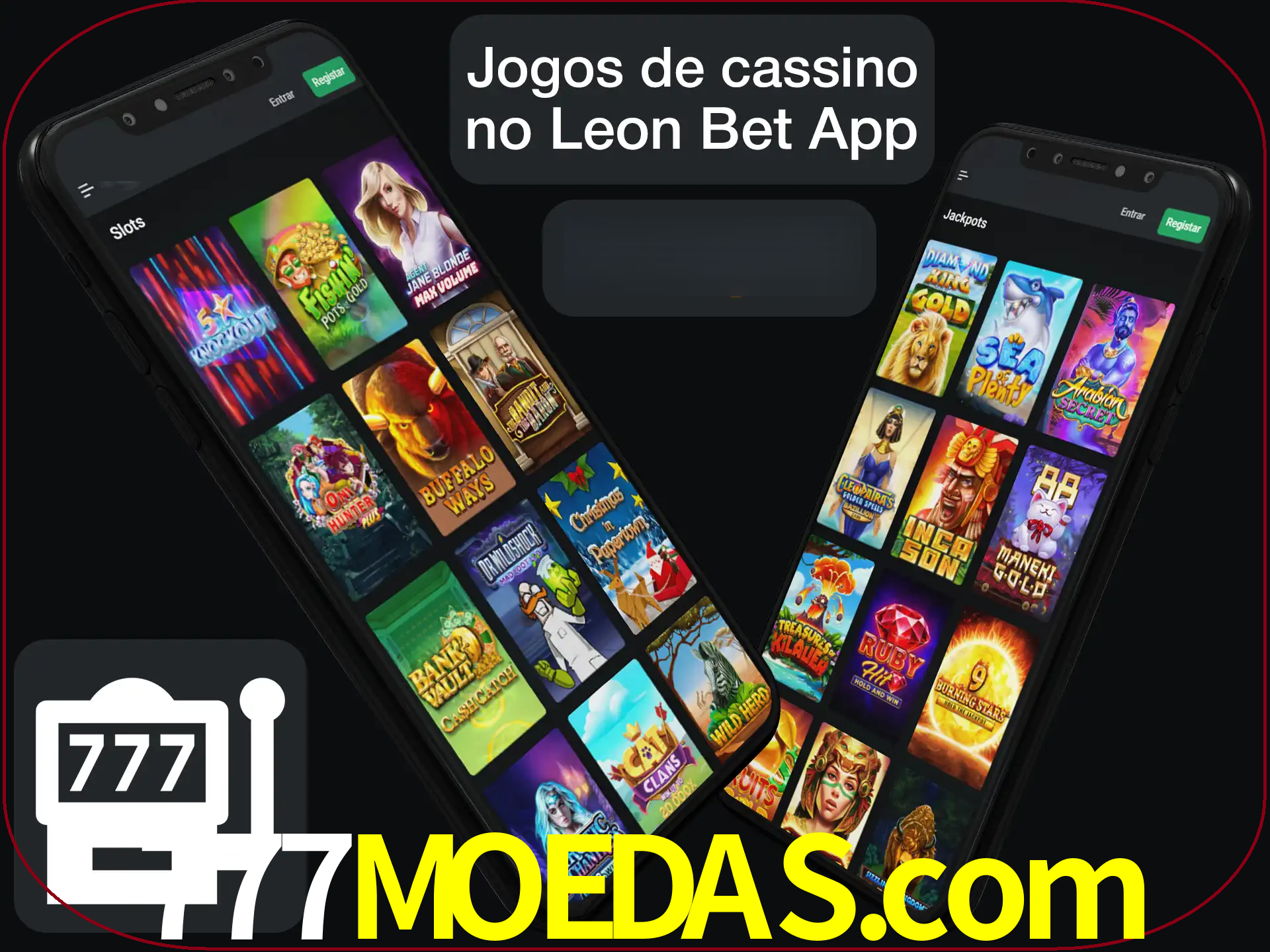 Escolha quais jogos de cassino jogar no app.