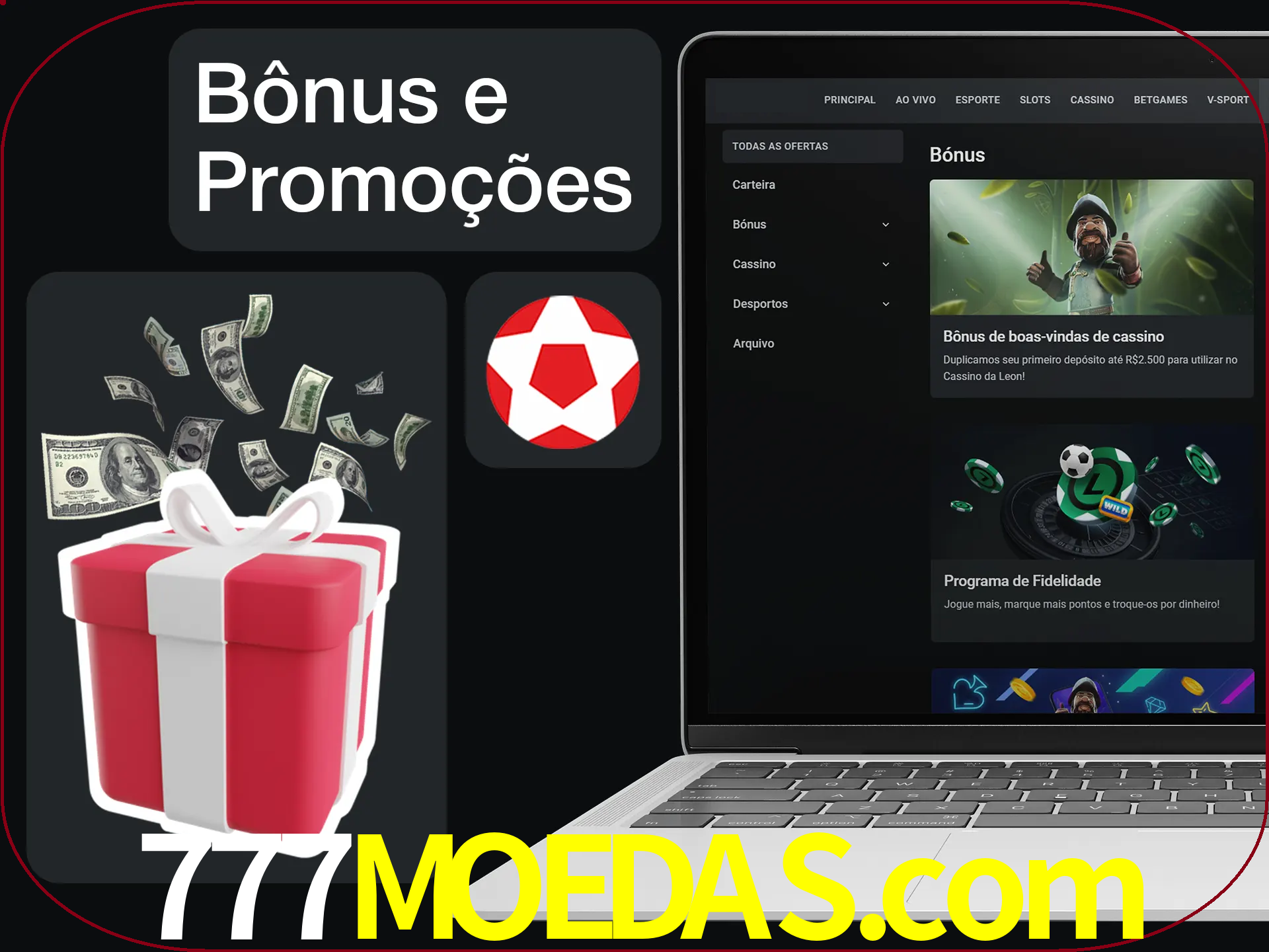 Verifique se há novos bônus e promoções.
