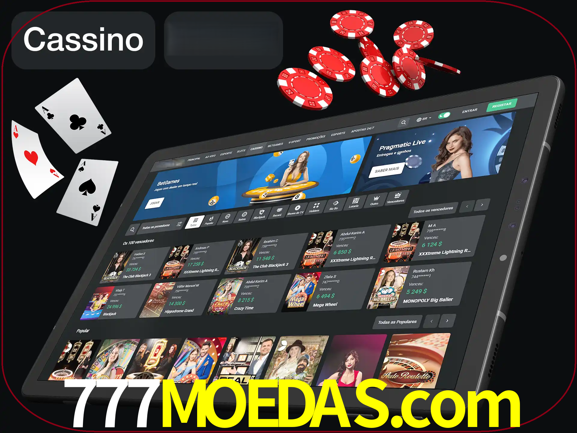 Jogue vários jogos de cassino em nosso cassino.