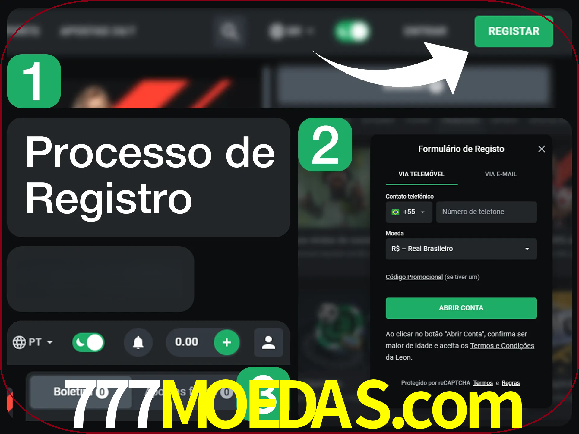 O processo de registro na LeonBet é simples.