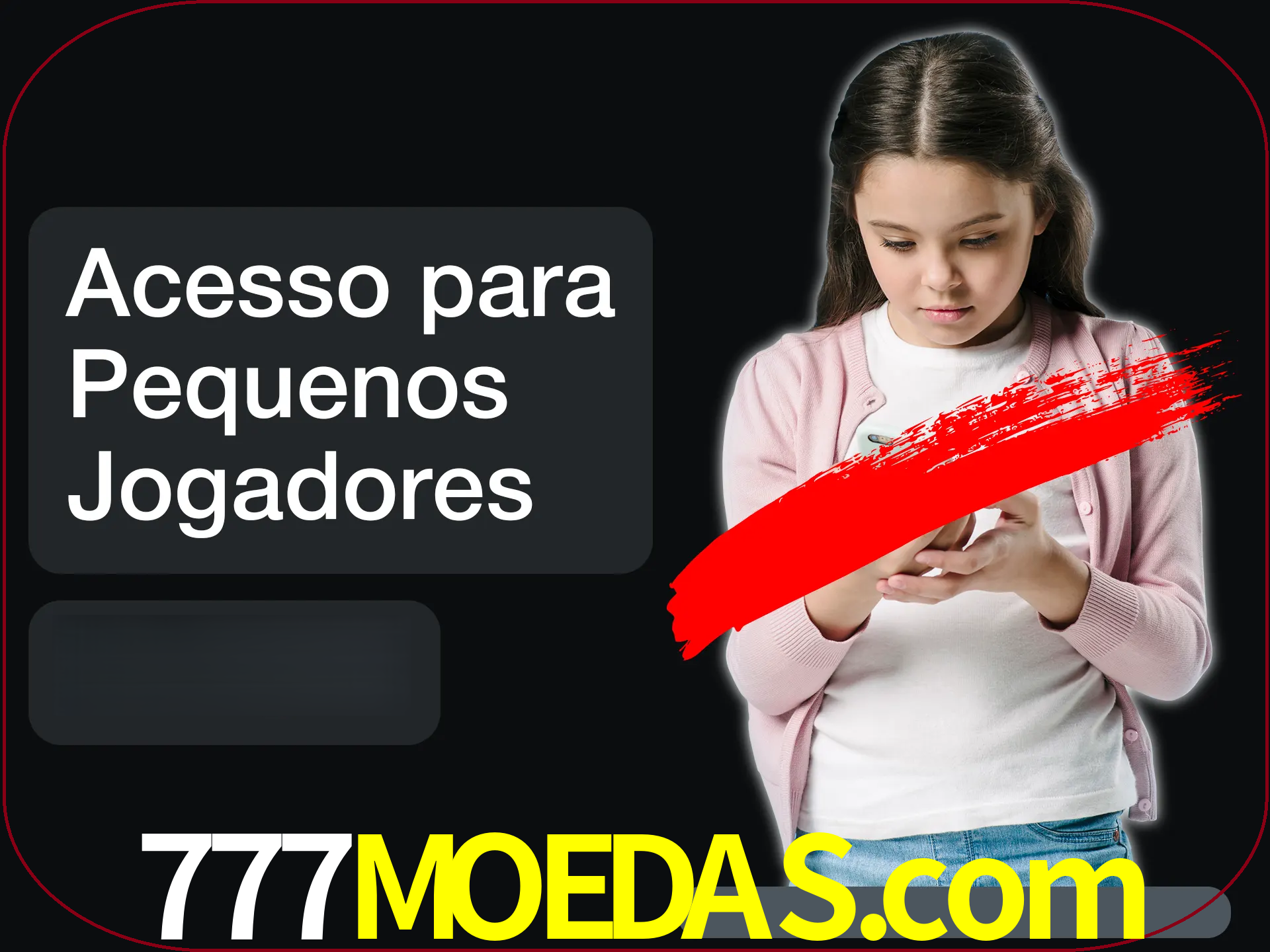 As crianças não podem jogar jogos de cassino.